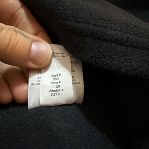 Eddie Bauer Top Quarter Zip Fleece Black Baselayer L Pullover Gorpcore Outdoor - Picture 9 of 10